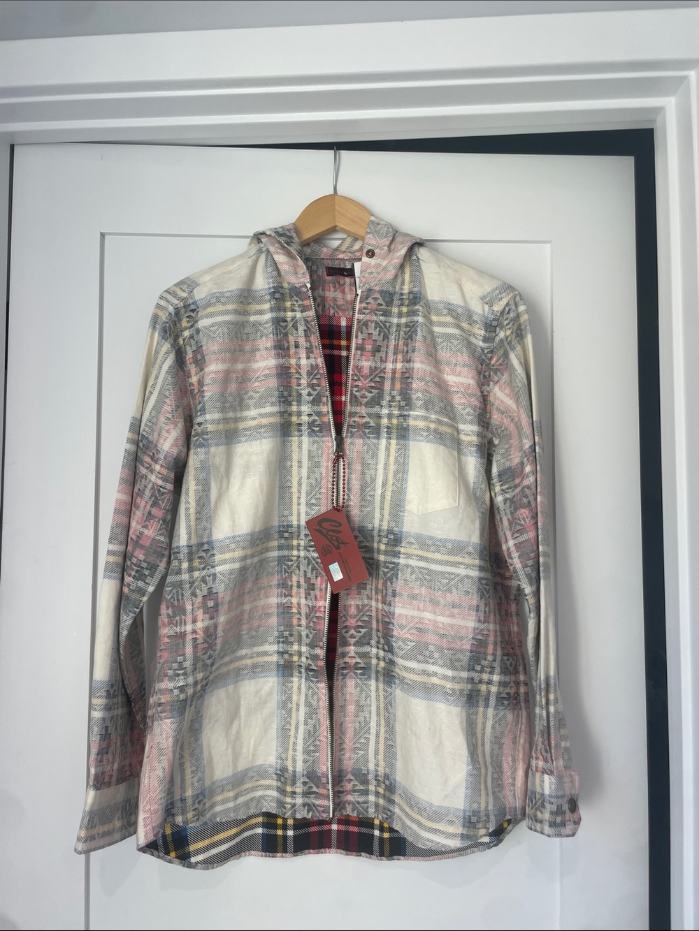 Clot Apparel Aztec Print Flannel Zip Up NWT 🚨